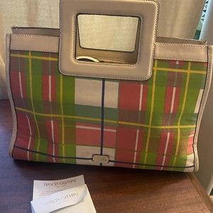 Frances Valentine canvas and leather trim bag